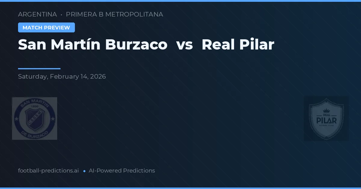San Martín Burzaco vs Real Pilar — pronostic et avant-match