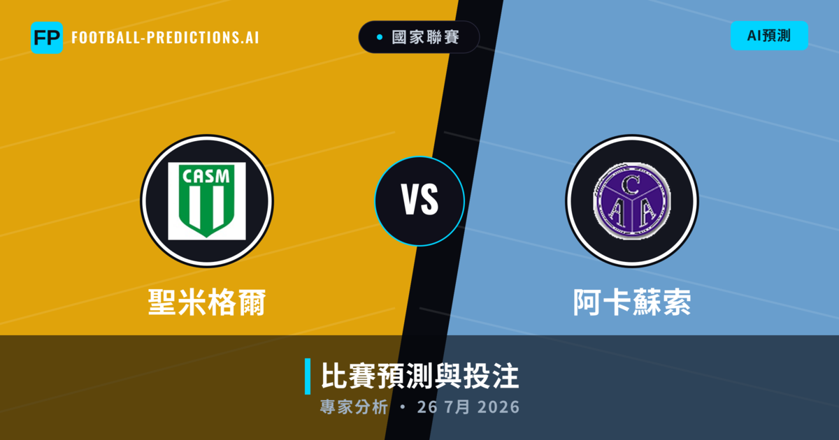 聖米格爾 vs 阿卡蘇索 — 比赛预测和前瞻