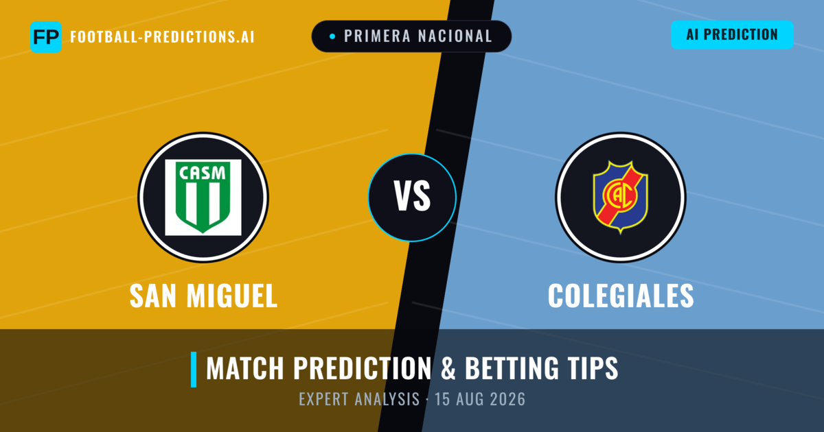 San Miguel vs Colegiales — match prediction & preview