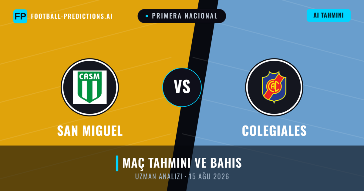 San Miguel - Colegiales — maç tahmini ve önizleme