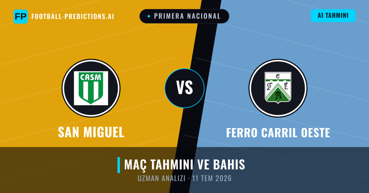 San Miguel - Ferro Carril Oeste — maç tahmini ve önizleme