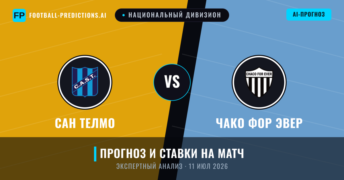 Сан Телмо – Чако Фор Эвер — прогноз и превью матча