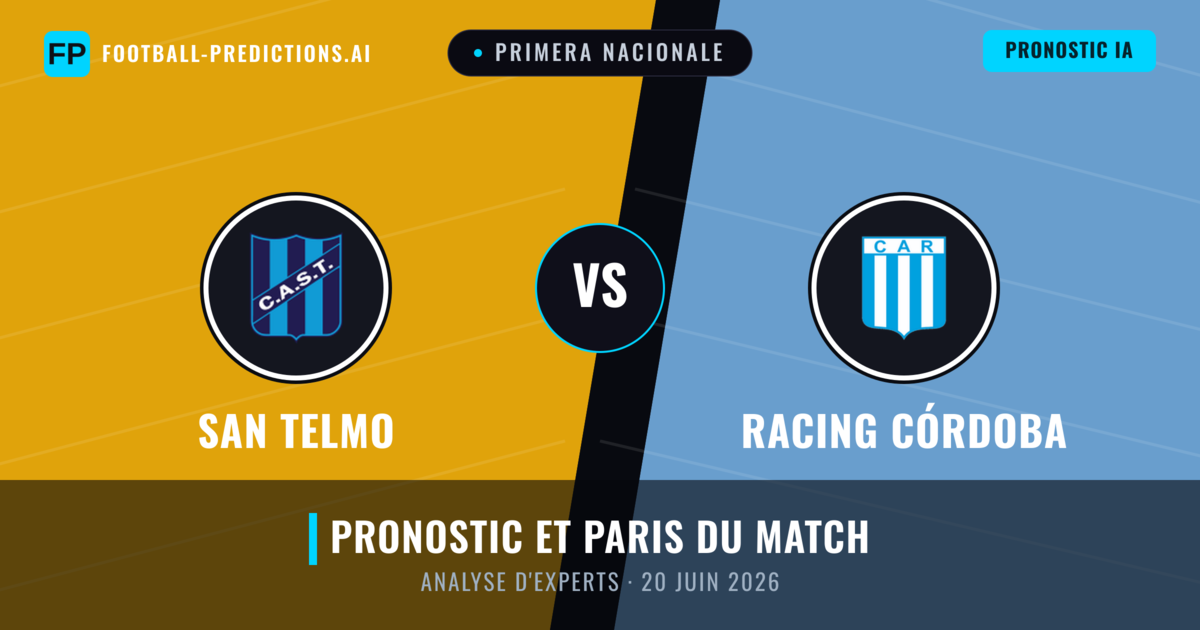 San Telmo vs Racing Córdoba — pronostic et avant-match