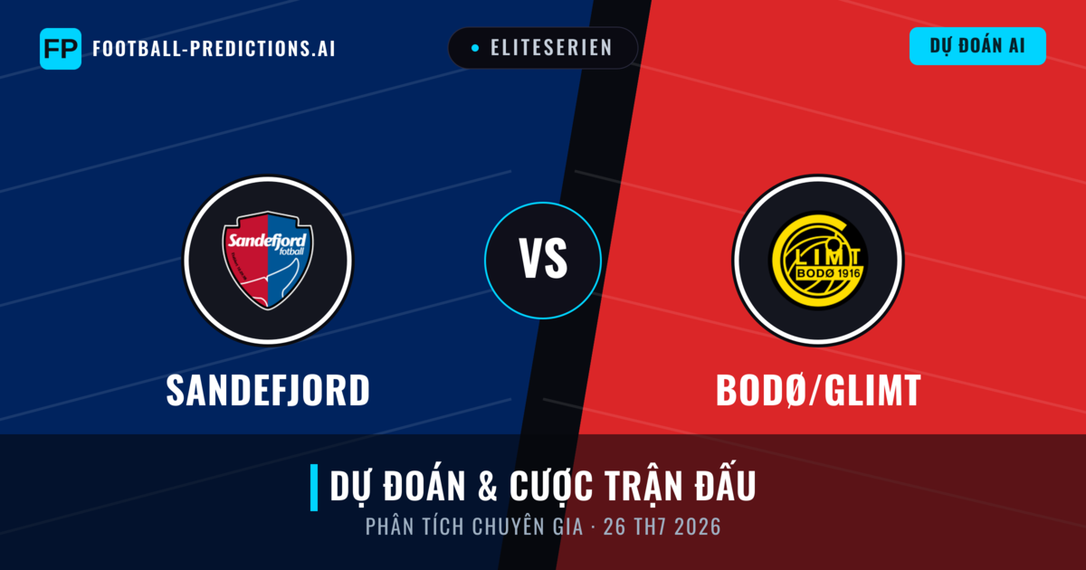 Sandefjord vs Bodø/Glimt — dự đoán và xem trước trận đấu
