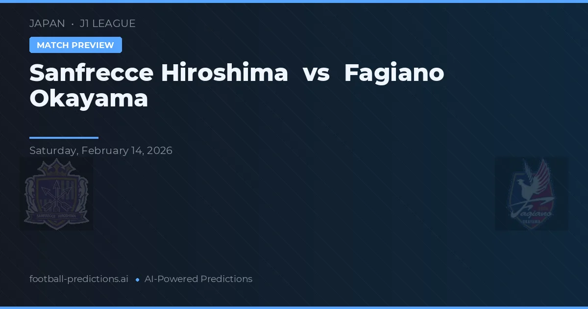 Sanfrecce Hiroshima vs Fagiano Okayama — pronostic et avant-match