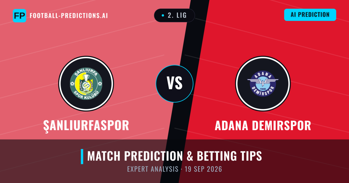 Şanlıurfaspor vs Adana Demirspor — match prediction & preview