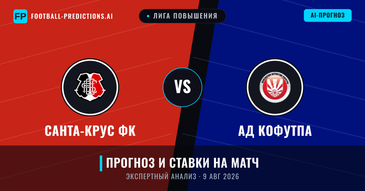 Санта-Крус ФК – АД Кофутпа — прогноз и превью матча