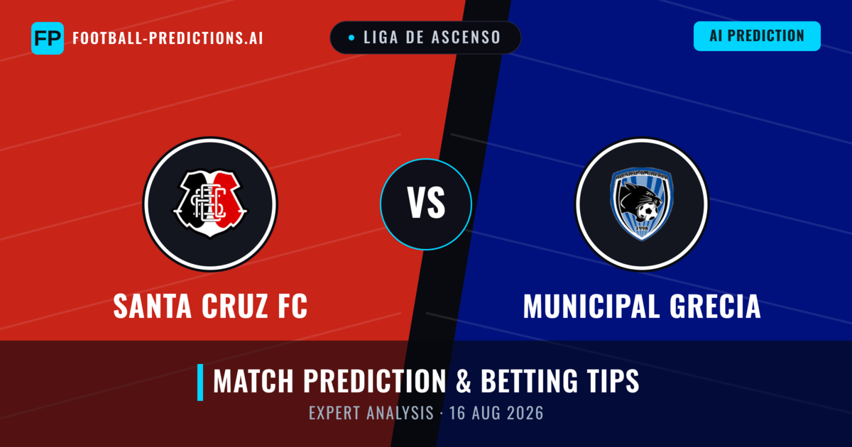 Santa Cruz FC vs Municipal Grecia — match prediction & preview