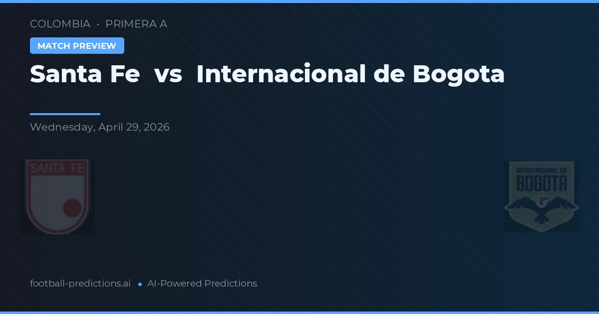 Santa Fe - İnter Bogotá — maç tahmini ve önizleme