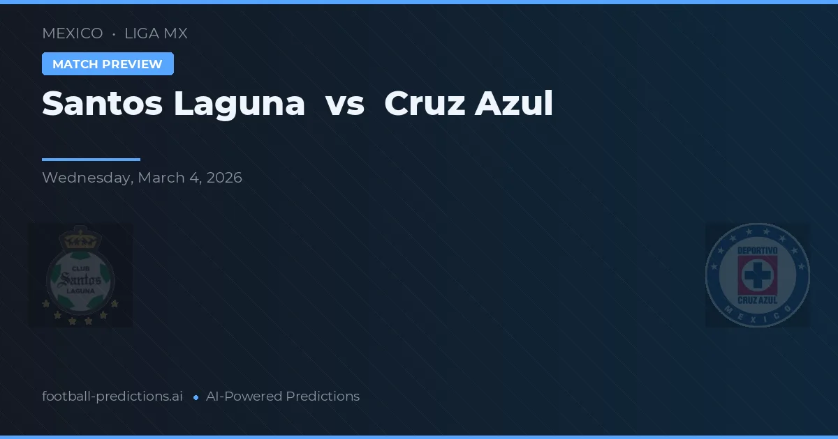 Santos Laguna vs Cruz Azul — Prognose und Spielvorschau