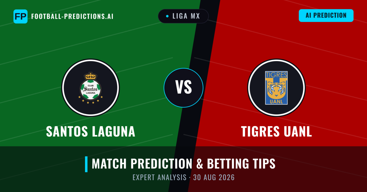 Santos Laguna vs Tigres UANL — match prediction & preview