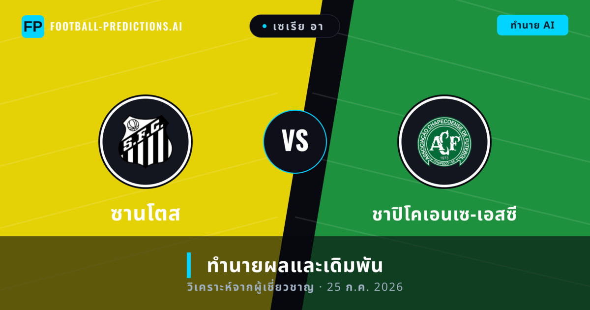 ซานโตส พบ ชาปิโคเอนเซ-เอสซี — ทำนายผลและพรีวิวการแข่งขัน