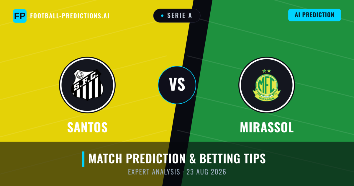 Santos vs Mirassol — match prediction & preview