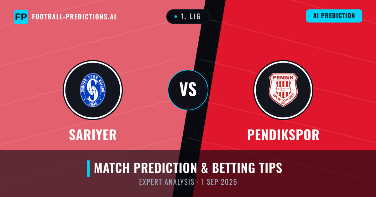 Sarıyer vs Pendikspor — match prediction & preview