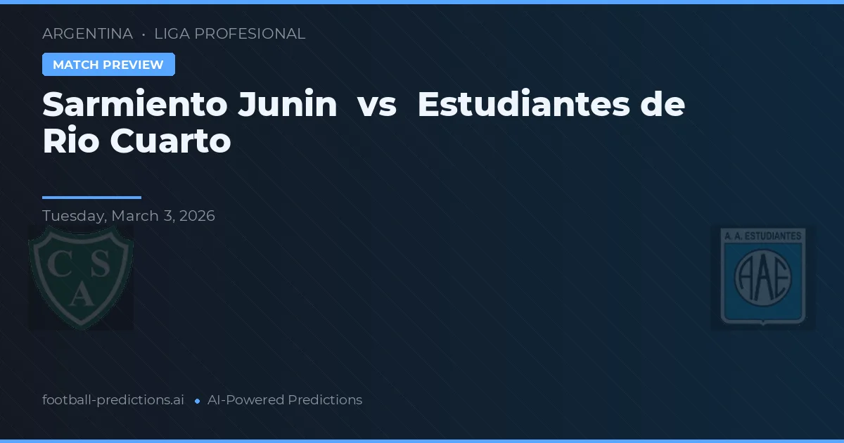 Sarmiento Junín vs Estudiantes de Río Cuarto — pronostico e anteprima del match