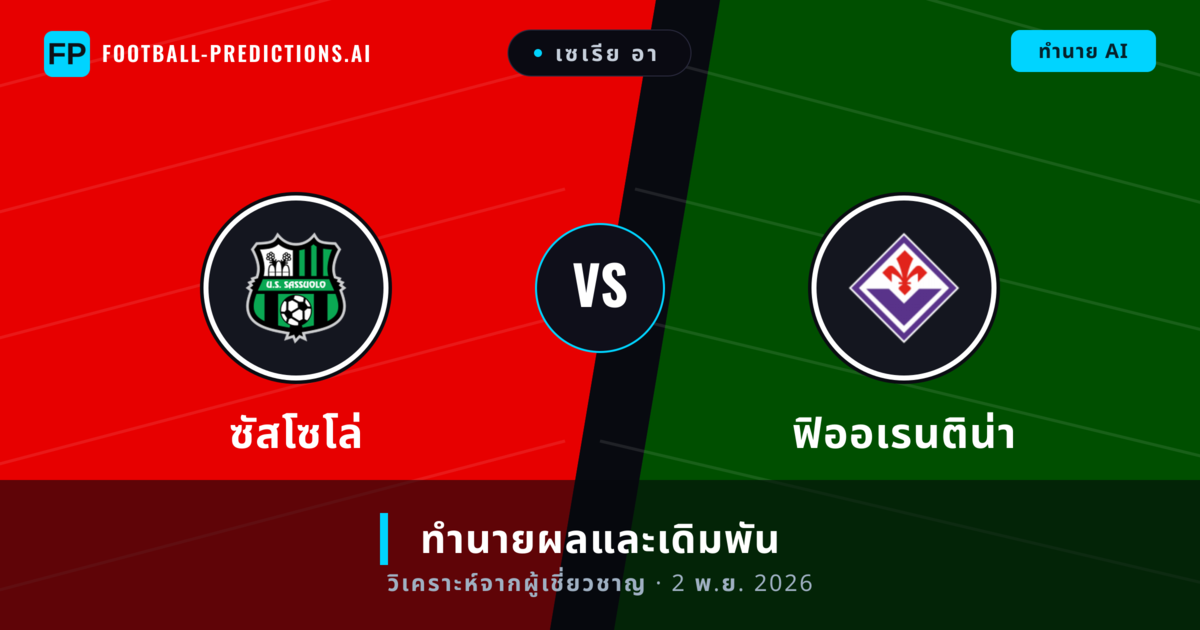 ซัสโซโล่ พบ ฟิออเรนติน่า — ทำนายผลและพรีวิวการแข่งขัน