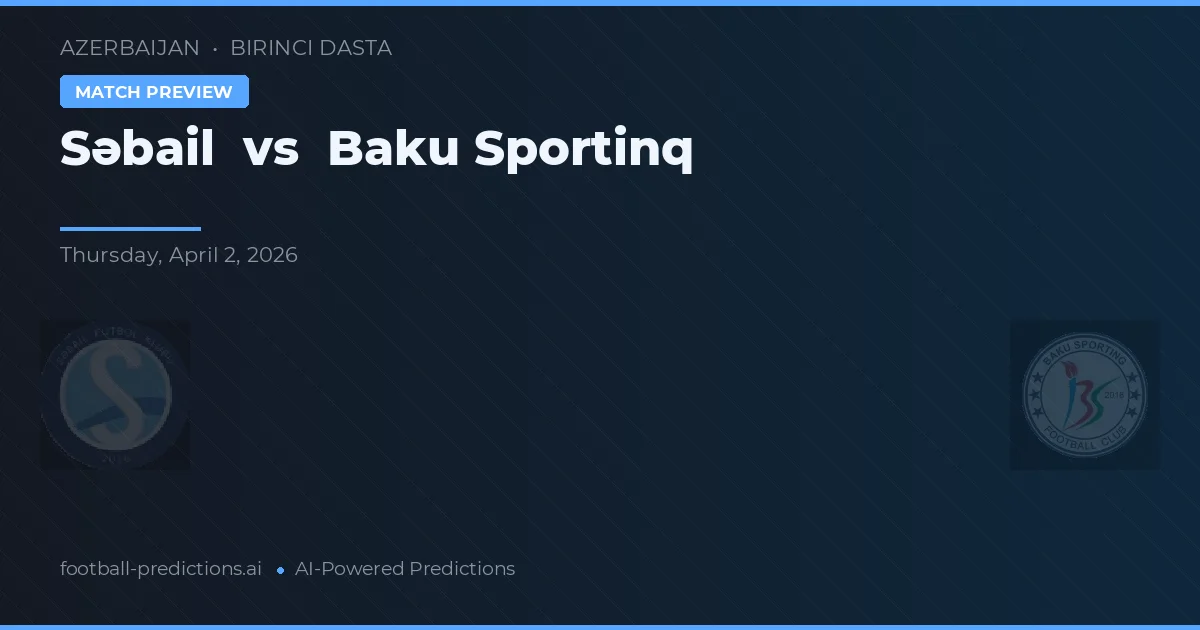 Səbail vs Baku Sportinq — match prediction & preview