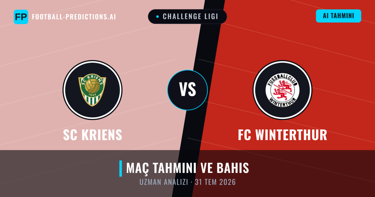 SC Kriens - FC Winterthur — maç tahmini ve önizleme