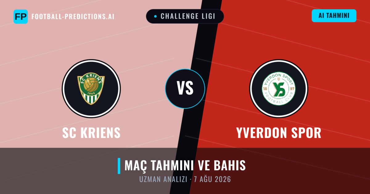 SC Kriens - Yverdon Spor — maç tahmini ve önizleme