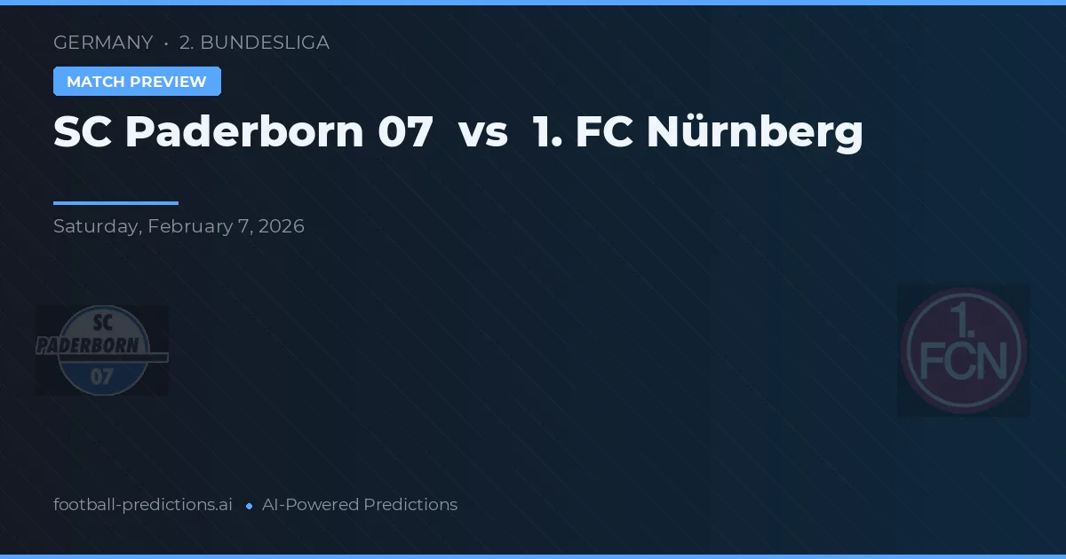 SC Paderborn 07 vs 1. FC Norimberga — pronostico e anteprima del match