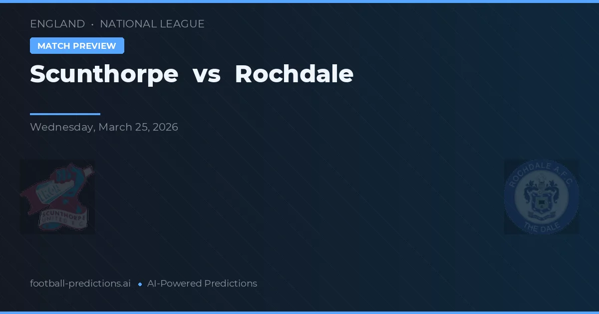 Scunthorpe vs Rochdale — hula at preview ng laban