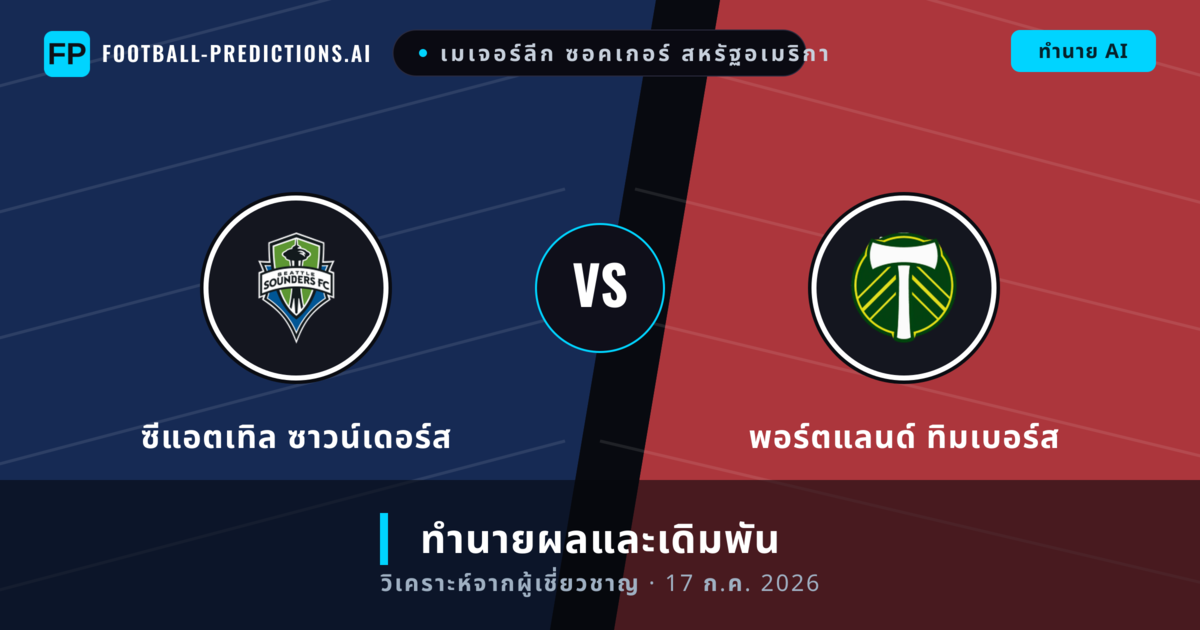 ซีแอตเทิล ซาวน์เดอร์ส พบ พอร์ตแลนด์ ทิมเบอร์ส — ทำนายผลและพรีวิวการแข่งขัน