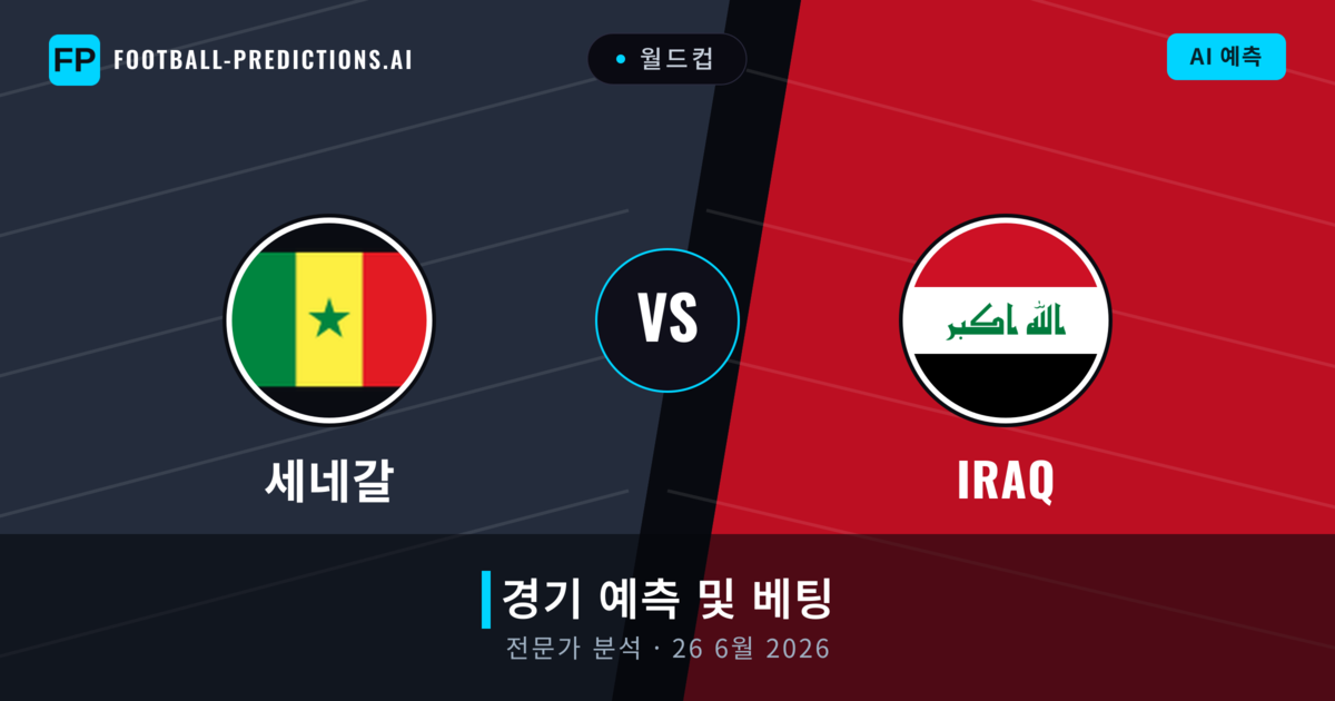 세네갈 대 Iraq — 경기 예측 및 프리뷰