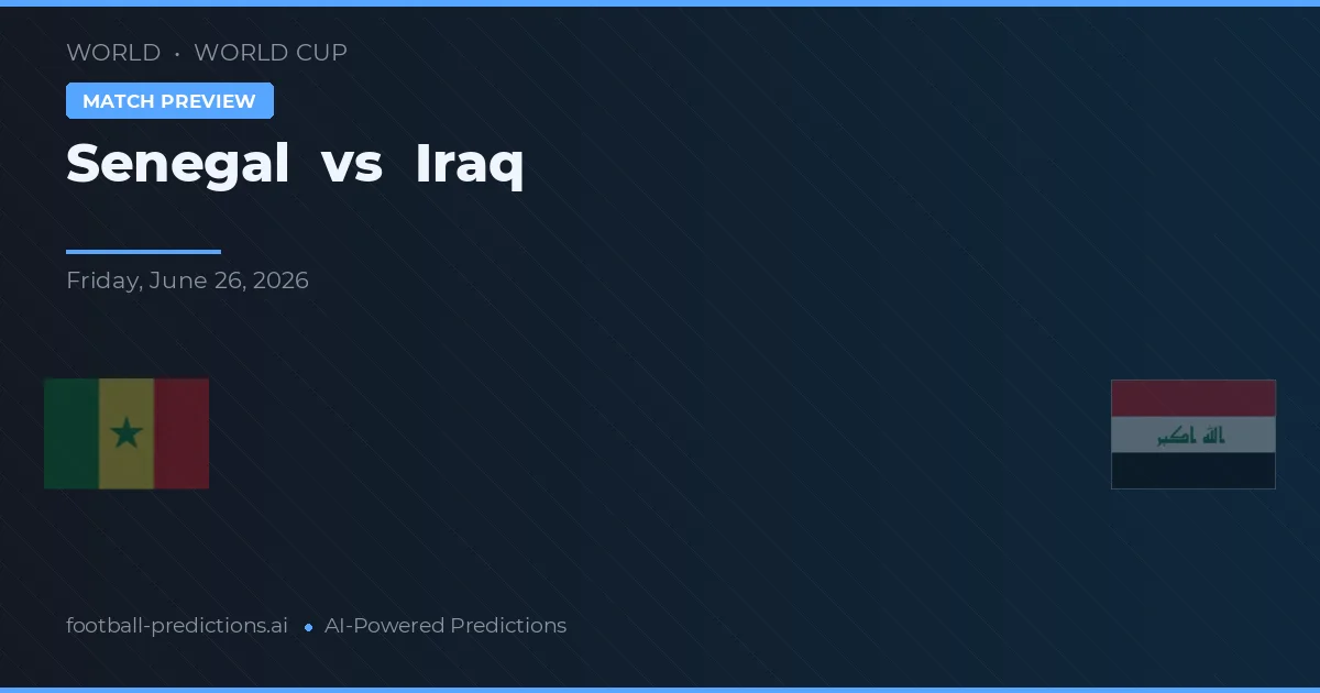 เซเนกัล พบ Iraq — ทำนายผลและพรีวิวการแข่งขัน