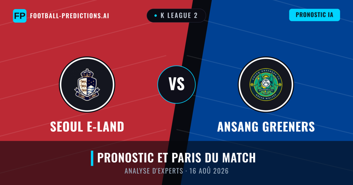 Seoul E-Land vs Ansang Greeners — pronostic et avant-match
