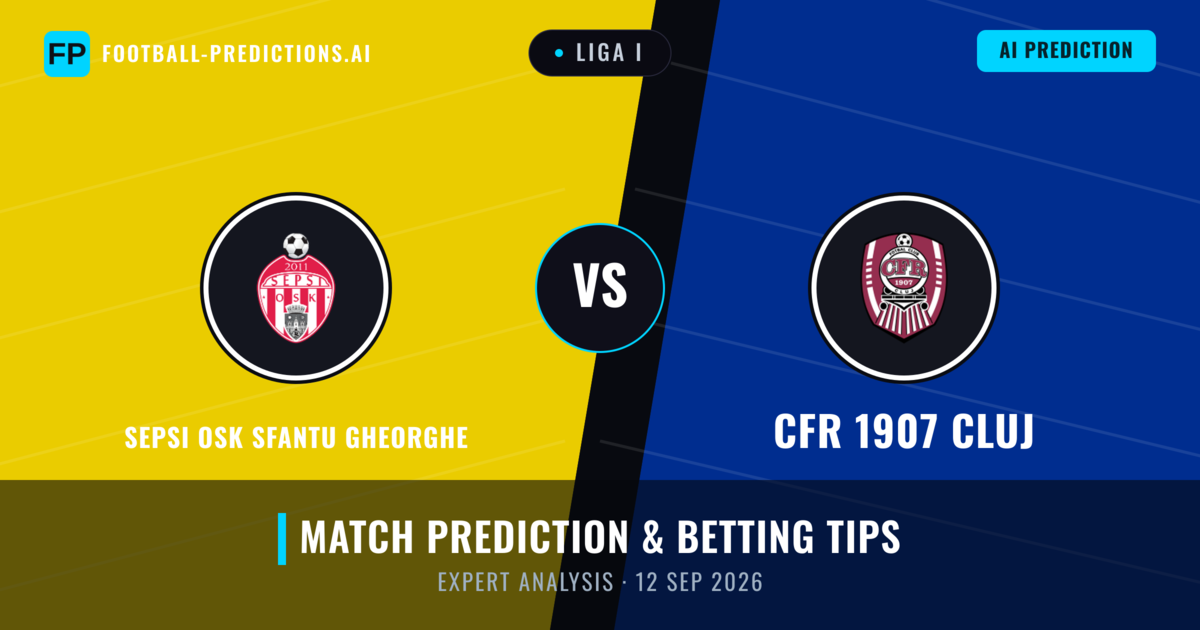 Sepsi OSK Sfantu Gheorghe vs CFR 1907 Cluj — match prediction & preview