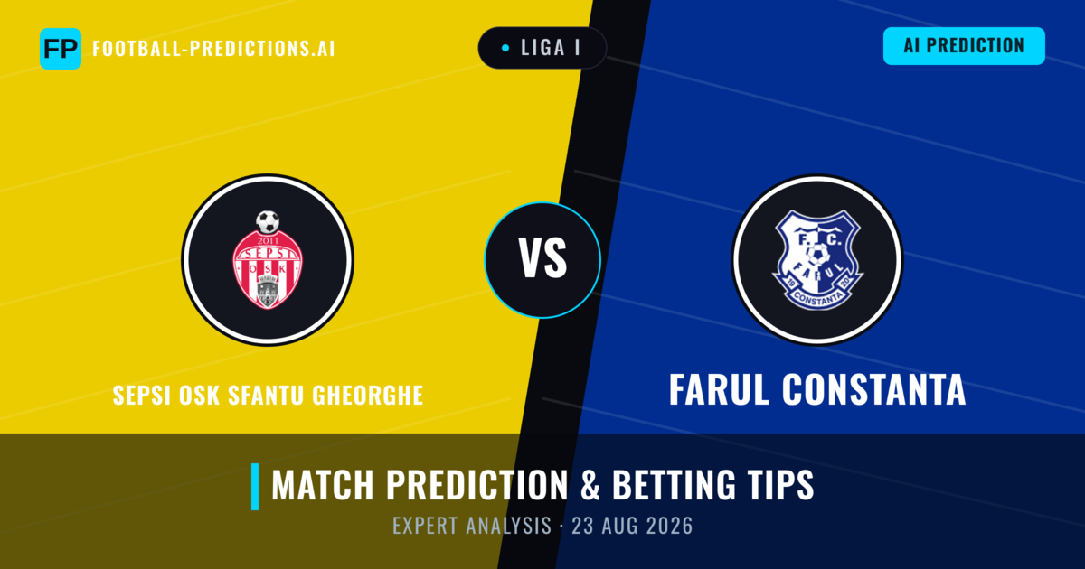 Sepsi OSK Sfantu Gheorghe vs Farul Constanta — match prediction & preview