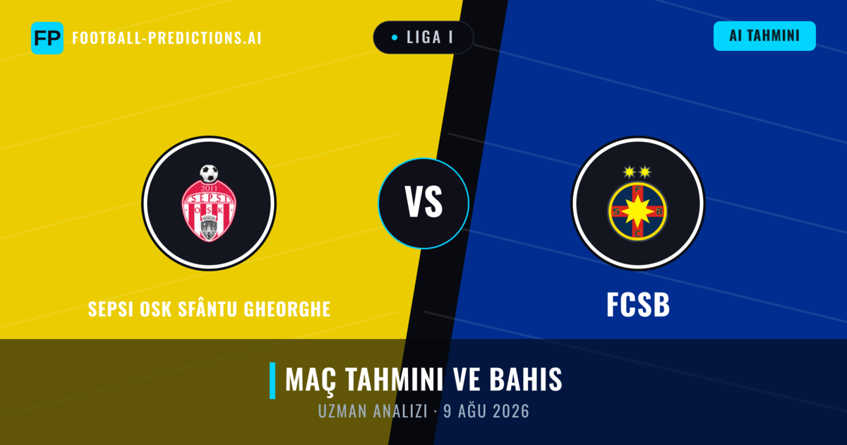 Sepsi OSK Sfântu Gheorghe - FCSB — maç tahmini ve önizleme