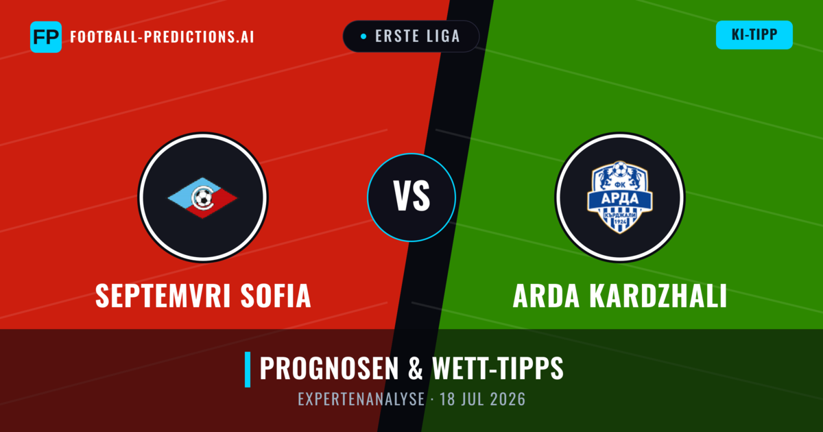 Septemvri Sofia vs Arda Kardzhali — Prognose und Spielvorschau
