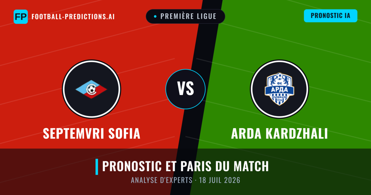 Septemvri Sofia vs Arda Kardzhali — pronostic et avant-match