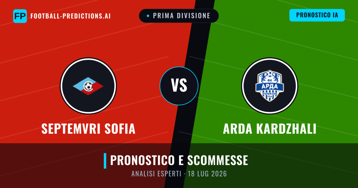Septemvri Sofia vs Arda Kardzhali — pronostico e anteprima del match