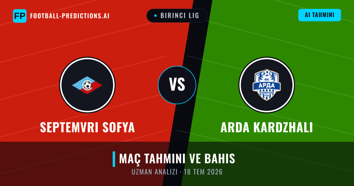 Septemvri Sofya - Arda Kardzhali — maç tahmini ve önizleme