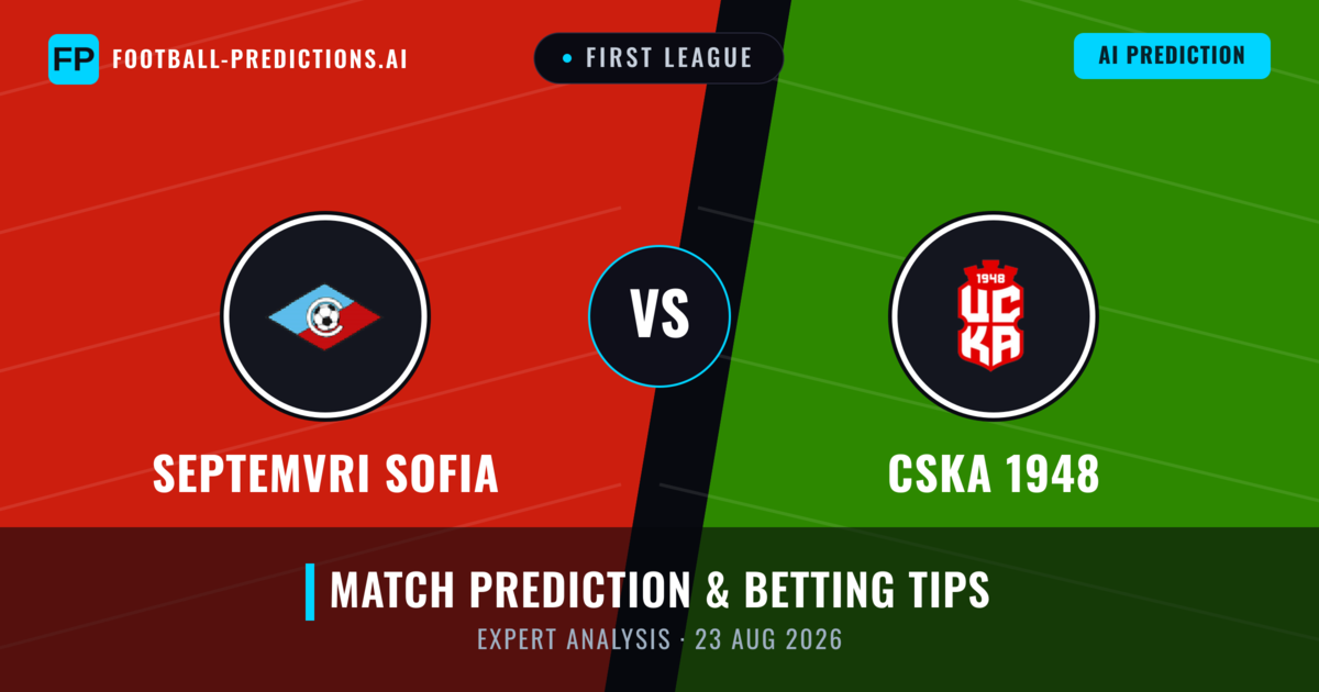 Septemvri Sofia vs CSKA 1948 — match prediction & preview