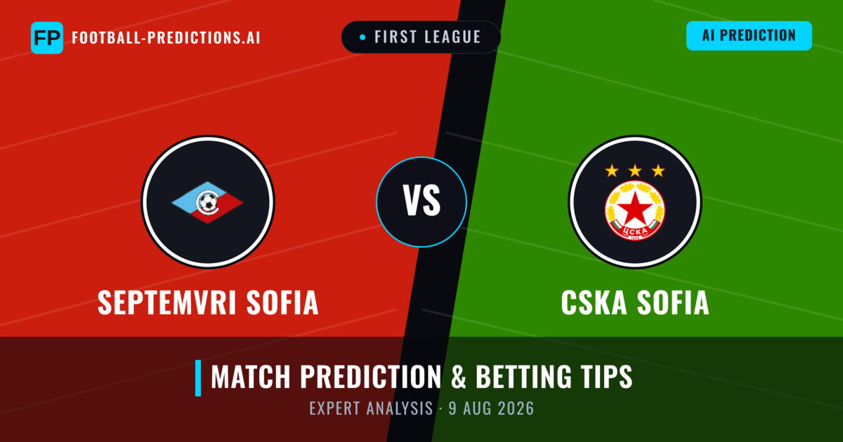 Septemvri Sofia vs CSKA Sofia — match prediction & preview