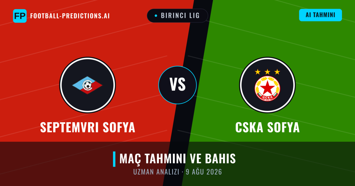 Septemvri Sofya - CSKA Sofya — maç tahmini ve önizleme
