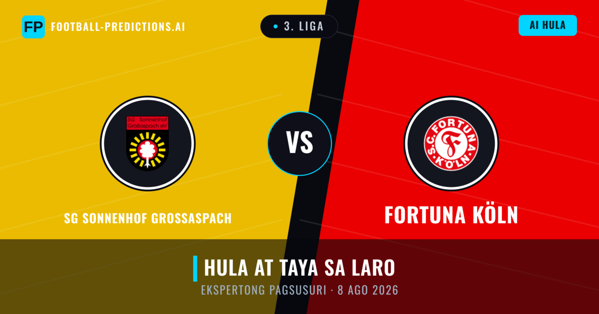 SG Sonnenhof Großaspach vs Fortuna Köln — hula at preview ng laban