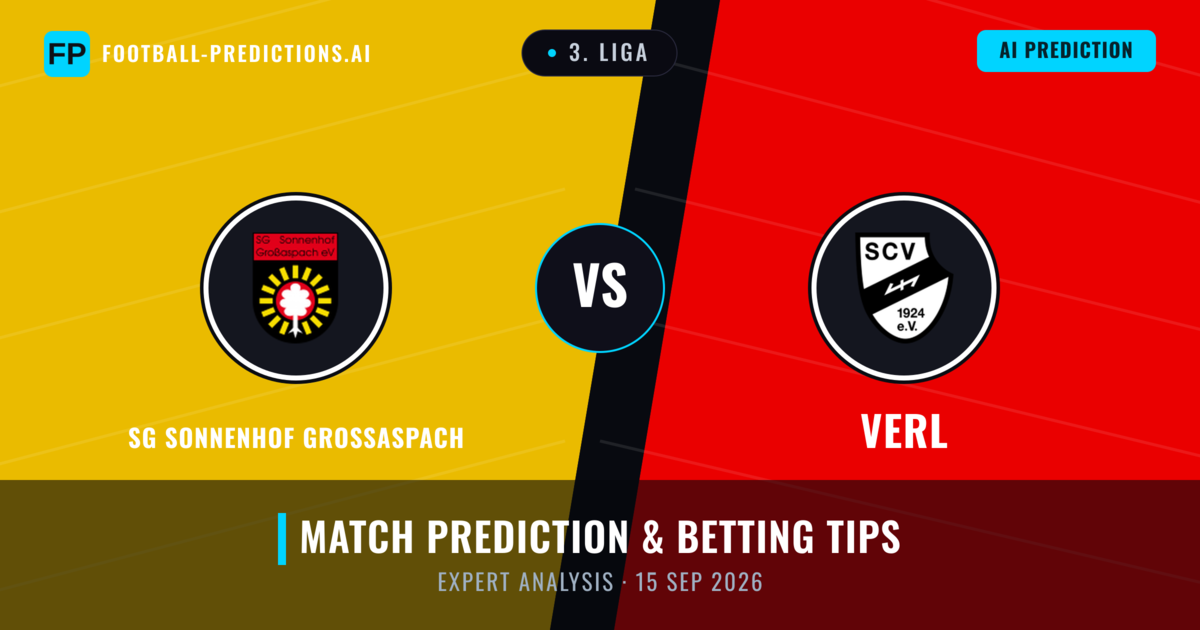 SG Sonnenhof Grossaspach vs Verl — match prediction & preview