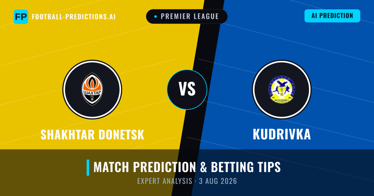 Shakhtar Donetsk vs Kudrivka — match prediction & preview