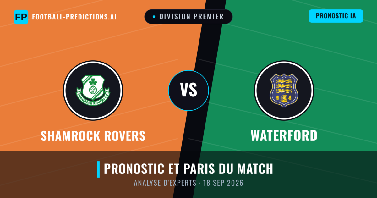 Shamrock Rovers vs Waterford — pronostic et avant-match