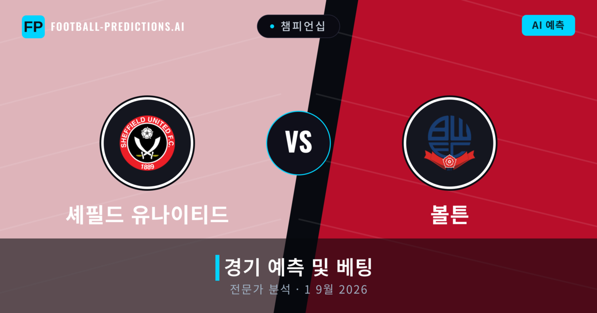 셰필드 유나이티드 대 볼튼 — 경기 예측 및 프리뷰