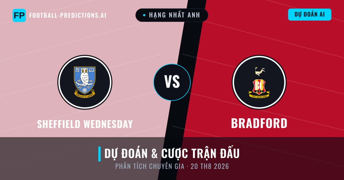 Sheffield Wednesday vs Bradford — dự đoán và xem trước trận đấu