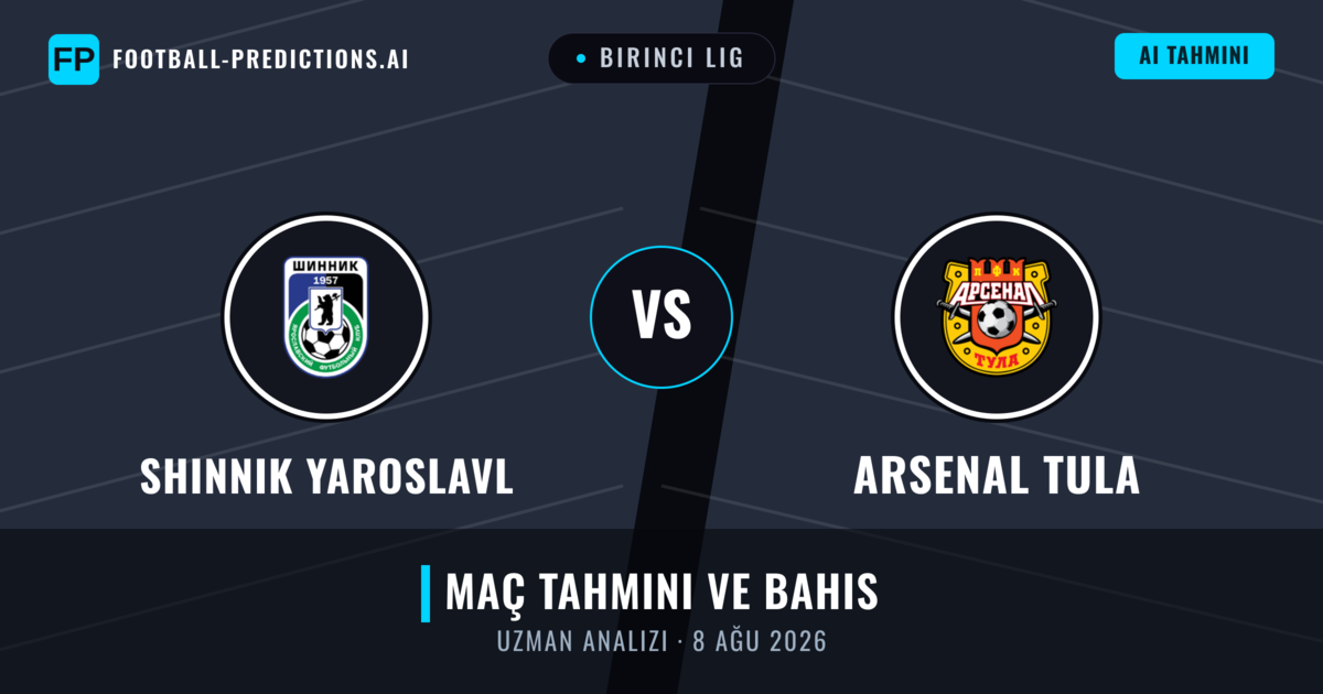 Shinnik Yaroslavl - Arsenal Tula — maç tahmini ve önizleme