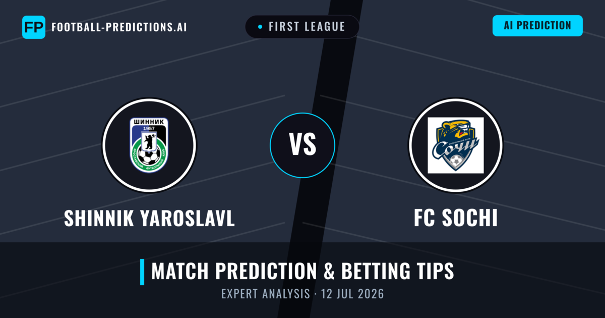 Shinnik Yaroslavl vs FC Sochi — match prediction & preview