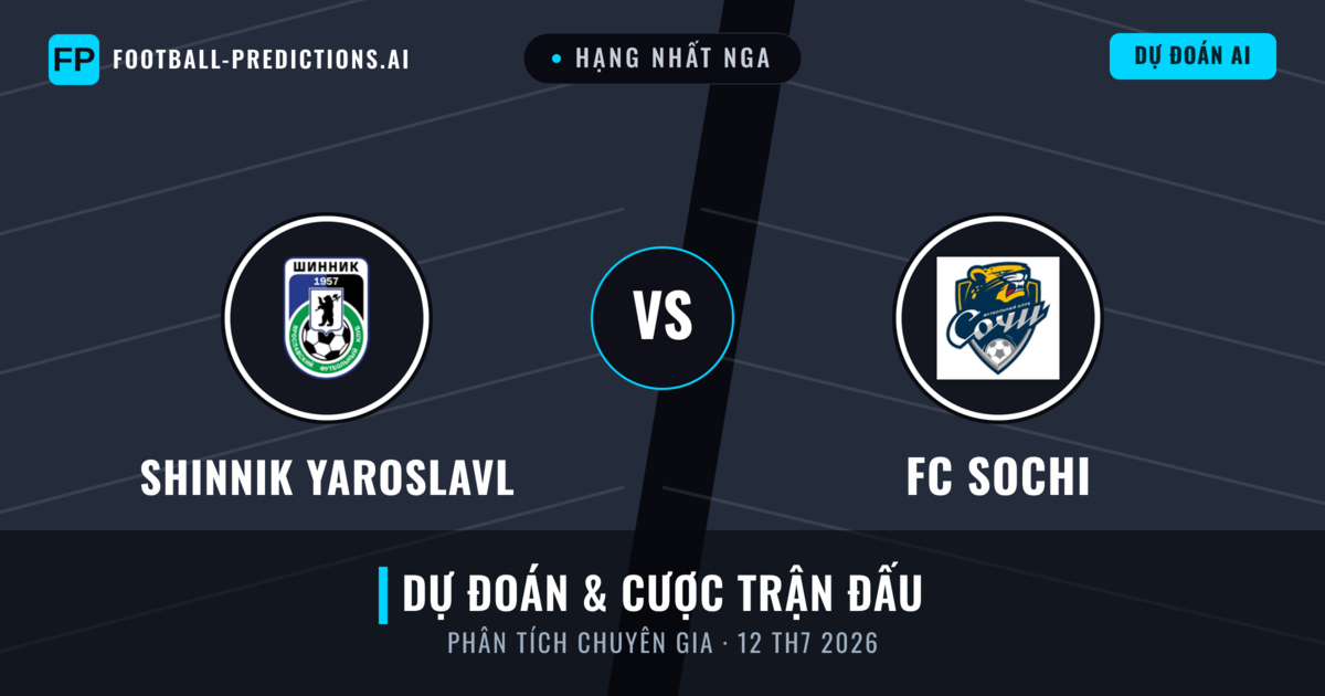 Shinnik Yaroslavl vs FC Sochi — dự đoán và xem trước trận đấu