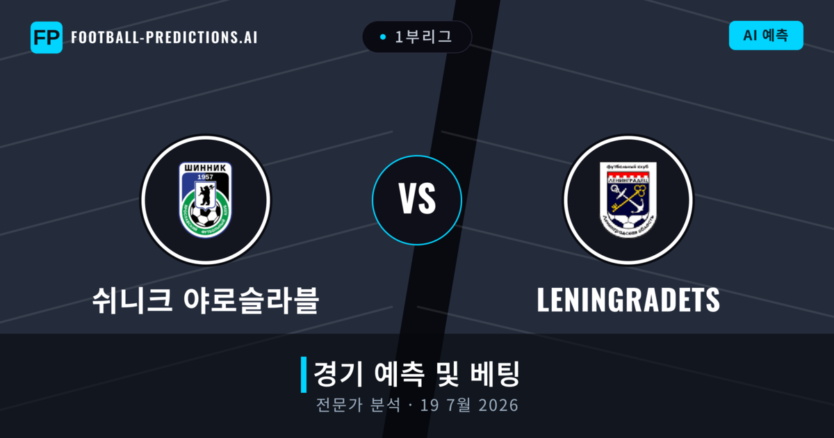 쉬니크 야로슬라블 대 Leningradets — 경기 예측 및 프리뷰