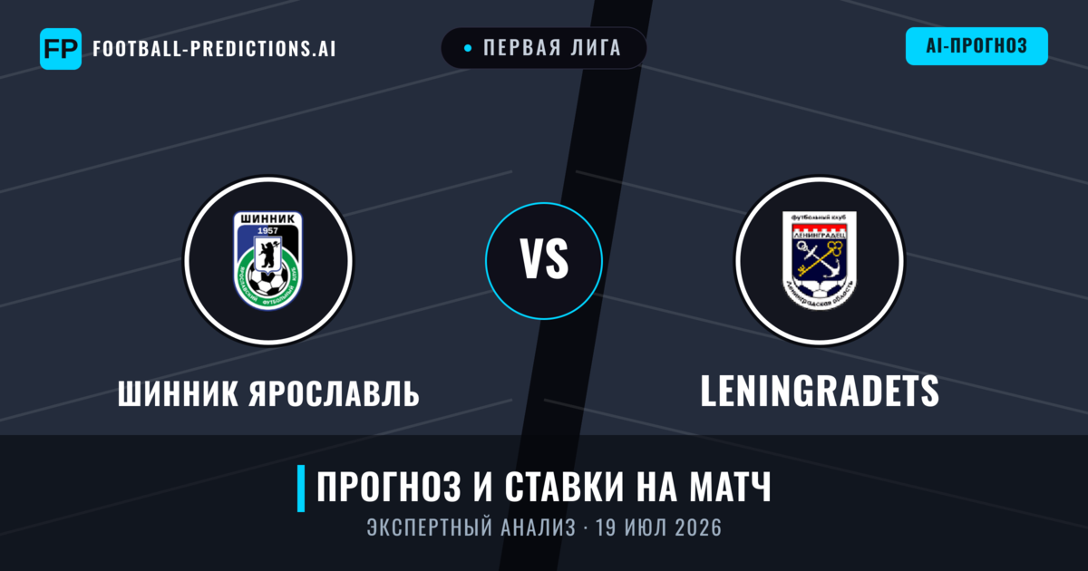 Шинник Ярославль – Leningradets — прогноз и превью матча
